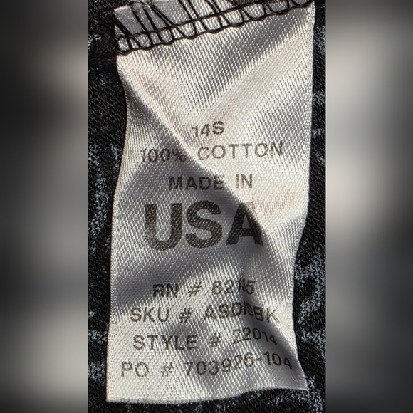 Fresh Produce Black,Grey & Blue Short Sleeve Cotton Dress. Xl - Picture 10 of 13